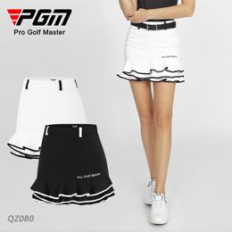 Golf Shorts PGM Women Golf Short Skirt Quick Dry Breathable Four Seasons Ladies Girls Fashion Embroidered Fishtail Skirts Black White XS-XL 230818