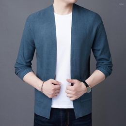 Men's Sweaters Men Knitting Cardigan Casual Knit Stylish Knitted Cardigans With Pockets For Spring Autumn Wear