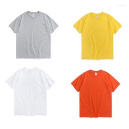 Men's T Shirts Solid Loose White T-shirt Women's Cotton Summer Round Neck Skateboarding Hip Hop Boys Top Short Sleeve