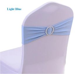 wedding banquet Chair Covers Decorative strip Spandex Chair Cover Stretch Band With Buckle Slider Sashes Bow Decoration ZZ