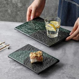 Plates Creative Ceramic Plate Kiln Changed Glaze Restaurant Sashimi Sushi Dish Wedding Centre Tabletop Dessert Kitchen Cutlery