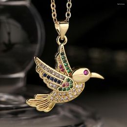 Pendant Necklaces Mafisar Cute Women's Luxury Cubic Zirconia Bird Necklace Chain Aesthetic Statement Vintage Jewellery For Girls Gift