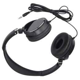 3.5mm Wired Headphone Bass Stereo Headset Adjustable Over-Ear Earphones For Mobile Phone Tablet PC