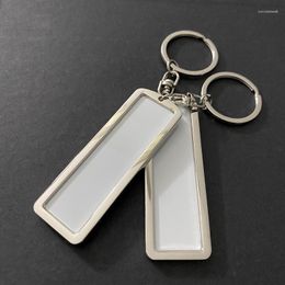 Dog Tag 30Pcs/Lot DIY Sublimation Aluminum Rectangle Shaped Tags Blank Keychains Transfer Printing Keyring Pet