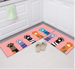 New Christmas Doormat 3D Printed Long Kitchen Mat Welcome Carpet Soft Flannel Bedroom Living Room AntiSlip Floor Mats 20230820A06