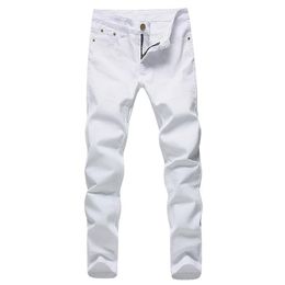 Men Stretch Jeans Fashion White Denim Trousers for Male Spring and Autumn Retro Pants Casual Men's Jeans Size 27-36225Q