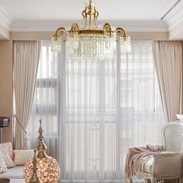 Pendant Lamps All Copper Crystal Chandelier Villa Living Room Dining Foyer Bedroom Luxury Creative