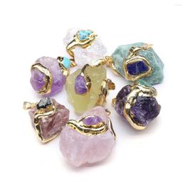 Pendant Necklaces 4 Pcs Irregular Shape Random Healing Raw Crystal Stone Pendants Agate Charms For Making Jewellery Necklace Gift