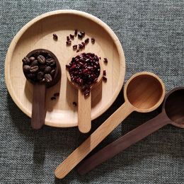 Coffee Scoops Home Black Walnut Measuring Spoon Set Kitchen Long And Short Handle Wooden Tools