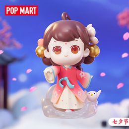 Blind box Popmart A Si and Little Bell Festival Series Blind Box Action Anime Figures Guess Bag Caixas Supresas Cute Model Birthday Gifts 230821