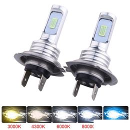 Other Interior Accessories Muxall Led Csp Mini H7 Lamps For Cars Headlight Bbs H4 H8 H11 Fog Light Hb3 9005 Hb4 Ice Blue 8000K 3000K Dhijn