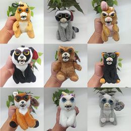 Plush Keychains 10cm Pets Plush Toy Funny Face Changing Soft Stuffed Doll for Children Snow Leopard Plush Unicorn Collection DOOFUS Animal Doll 230821