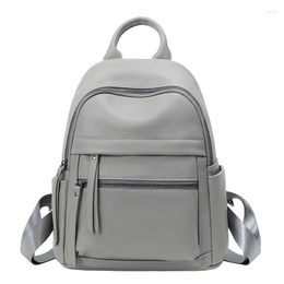 School Bags Nesitu High Quality Fashion Cowhide Genuine Leather Women Backpack Daily Black Brown Red Green Blue Grey Khaki Female Lady Girl