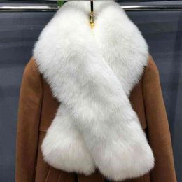 Luxury Genuine Fox Fur Scarf Real Fox Skin Scarf Big Size Natural Fox Fur Shawl Winter Women Stole Y0113277S