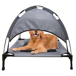 Other Pet Supplies Outdoor Elevated Dog Bed Foldable Raised Pet Cot With Removable Canopy Shade Tent Breathable Dog Bed Carrying Bag For Camping HKD230821