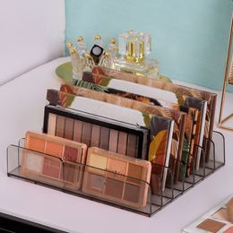 Storage Boxes Bins Clear Compact Eyeshadow Palette Organizer 7 Grids Display Tray Box Cosmetics Makeup Rack Holder Drawer 230818
