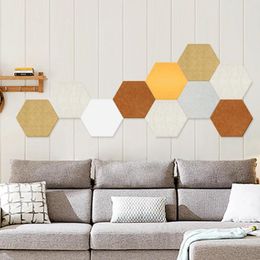 Wall Stickers Geometric 3D Hexagon Room Decoration Removable Decal Felt Colorful Decorative Sheet Mural Ornament DIY Decor