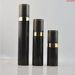 15ml 30ml 50ml airless cosmetic cream sprays containers,black lotion vacuum bottles with pump SN813goods Htksa