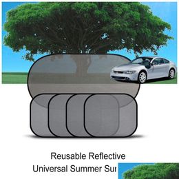 Car Sunshade Ers Magnetic Mesh Curtain Breathable Windsn Folding Windshield Window Sun Shade Protector Drop Delivery Mobiles Motorcy Dhgr2