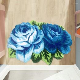 Carpets Soft Plush Tufting Rose Flower For Living Room Sofa Table Mat Doormat Non-slip Bathroom Floor Mats Bedroom Decor