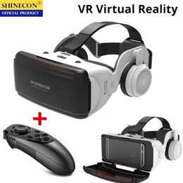 VRAR Accessorise Original VR Virtual Reality 3D Glasses Box Stereo VR Google Cardboard Headset Helmet for Android Smartphoireless Rocker 230818