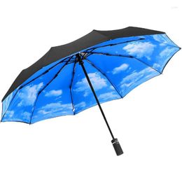 Umbrellas Small Fashion Folding Umbrella Rain Women Gift Men Mini Pocket Parasol Girls Automatic Waterproof Portable Travel