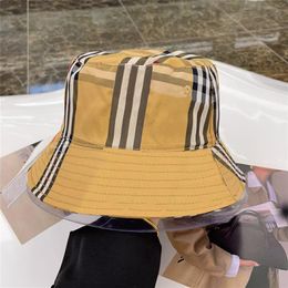 Luxurys Fashion fisherman hat Designers brand Bucket hat stripe classic style Colour pattern sunshade windproof leisure party gift 279p