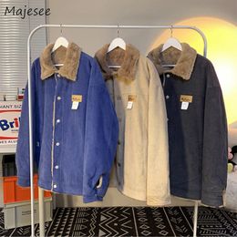 Men's Jackets Parkas Men Corduroy Clothing Thicken Winter Design Gentle College Ulzzang Baggy Comfortable Ins All-match Preppy Handsome Unisex 230821