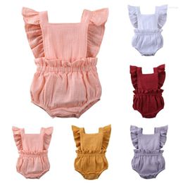 Rompers Born Kid Baby Girl Bodysuit Sleeveless Cotton Jumpsuit Playsuit Summer Clothes Outfit Color: Size: