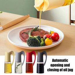 Storage Bottles Cooking Oil Dispenser Cruet 500ml Sauce Dispensing Automatic Large Capacity Vinegar Soy