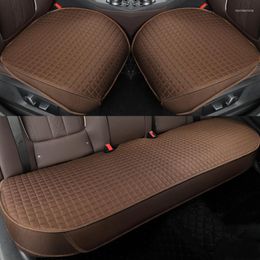 Car Seat Covers Breathable Linen Four Seasons Universal Anti-slip Protective Cushion Styling Pad Chair Mat