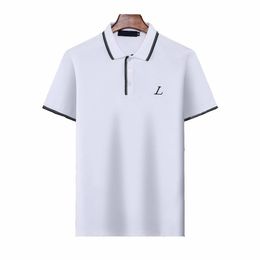 sp Designer Polo Shirts Men Luxury Polos Casual Mens T Shirt Snake Bee Letter Print Embroidery Fashion High Street Man Tee