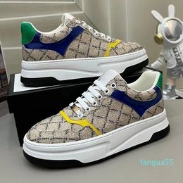 2023- Casual Shoes Luxury Designer Shoes Fashion Letter Embroidery Casual Board Dirty Breathable Real Leather