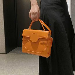 Flip Metal Clasp Handbag KellBag Women's Cowhide Shoulder Crossbody Handbag Elegant Luxury 230815