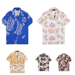 Camisa de designer masculino Summer Summer Manga curta Button Up camisa impressa Camisa de boliche da praia Camisa M-3xl
