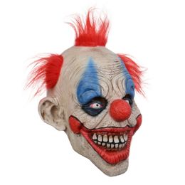 Party Masks Unisex Retro Scary Clown Halloween Mask Cosplay Latex Clown for Head Full Mask Horrible Clown Helmet for Masquerade R7RF 230820