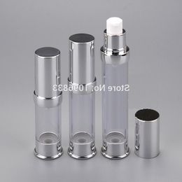 20ML Silver Airless Pump Bottle, Lotion Vacuum Cosmetic Essence Bottles, Packing bottles, 40pcs/Lot Jsbnj