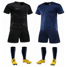 Outdoor TShirts Football Soccer jerseys blue black men sport running cycling football adults kits soccer uniforms suits Training 230821