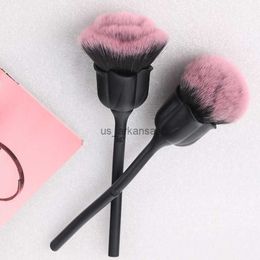 Makeup Brushes Black Rose Flower Make Up Brush Loose Powder Brushes Blush Foundation Cosmetic Brush for Women Nail Art Dust Brush for Manicure HKD230821