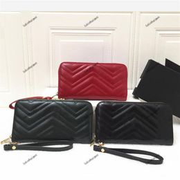 Latest Long Wallet for Women men Designer heart Purse Zipper Bag Ladies Card Holder Pocket Top Quality Coin Hold With box274x