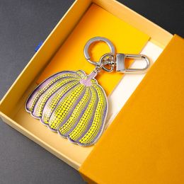 Fashion design Keychains yellow blue pink purple multi-color exquisite pumpkin key chain bag buckle car buckle