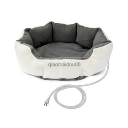 Other Pet Supplies Heated Padded Pet Bed White and Grey Colour 11x11x4 inches HKD230821