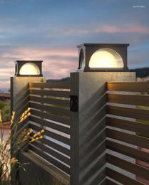 Solar Powered Villa Door Pillar Lamp Outdoor Courtyard Wall Waterproof