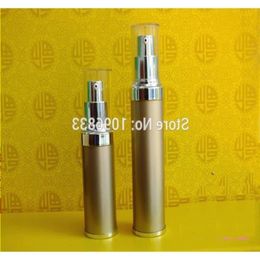 20ML Airless Pump Bottle Gold color, Cosmetic Lotion or Essence Packaging Vacuum Bottles, Golden Bottle, 30pcs/Lot Kfiti