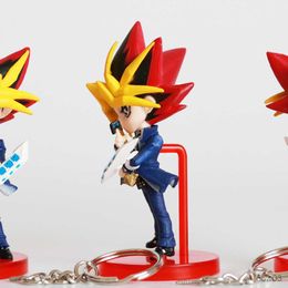 Action Toy Figures Classic Comic Anime Pendant Key Chain King of Game Yu Gi Oh Mutou Yugi Atum Figure Model Toys R230821