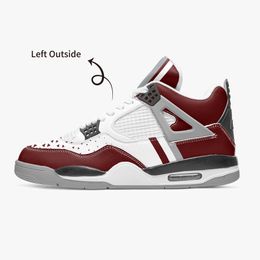 classics diy custom basketball shoes mens and womens classic dark red white triangle combination trainers outdoor sports 36-46