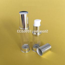 5ML Airless Lotion Bottle Silver Color, Cosmetic Essence Bottle, Pump Packing bottles, 50pcs/Lot Cpoxu