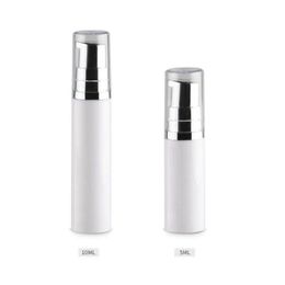 5ml 10ml Empty Cosmetic Airless Pump Lotion Bottle Mini Refillable Beauty Container with pump clear cap F567 Gttbw Gwrfe