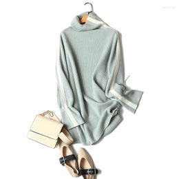 Women's Sweaters High-end Cashmere Turtleneck Sweater Long Women Ribbed Knitted Winter Pullovers