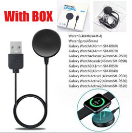 Wireless Charger For Samsung Galaxy Smart Watch 5 4 3 Active 2 Active 1 1m 3ft Cord Wire watch 5 pro 4 R860 R870 R880 R890 R840 R850 PD Tyep-c USB-C Charging Cable With Box NEW